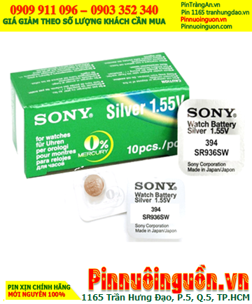 Sony SR927SW _Pin 395; Pin đồng hồ 1.55v SIlver Oxide Sony SR927SW _Pin 395/399