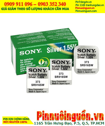 Sony SR916SW _Pin 373; Pin đồng hồ 1.55v SIlver Oxide Sony SR916SW _Pin 373
