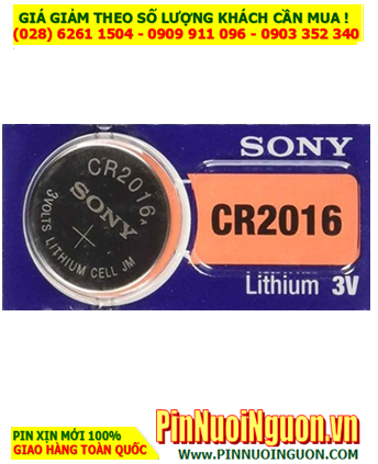 Sony CR2016; Pin 3.0v Lithium Sony CR2016 chính hãng _Made in Indonesia