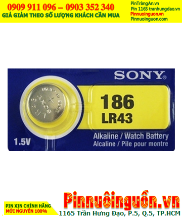 Sony LR43, 186, AG12 _Pin cúc áo 15v Alkaline Sony LR43, 186, AG12 _ Indonesia |HẾT HÀNG
