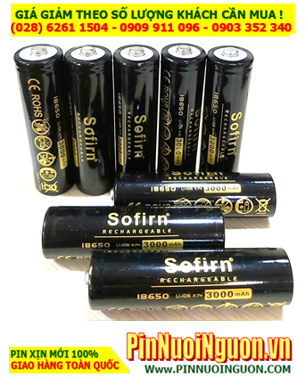 Pin QUẠT điện Pin sạc 3.7v SOFIRN 18650 (Lithium 18650 3000mAh 3.7v) _Chỉ sử dụng cho đèn pin