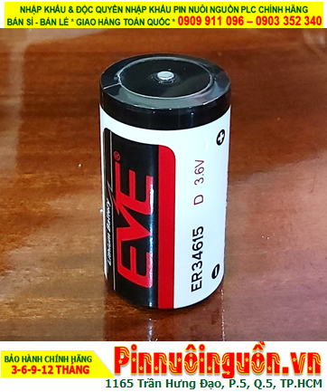 EVE ER34615, Pin nuôi nguồn PLC EVE ER34615 lithium 3.6v D 19000mAh (34MMX61.5MM)