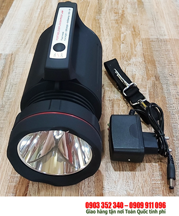 HY-8006 High Power, Đèn Pin Bảo vệ trực đêm-Đèn pin siêu sáng sạc điện HY-8006 bóng LED, dây sạc cắm điện