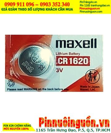 Pin CR1620 _Pin Maxell CR1620; Pin 3v lithium Maxell CR1620 /Xuất xứ NHẬT
