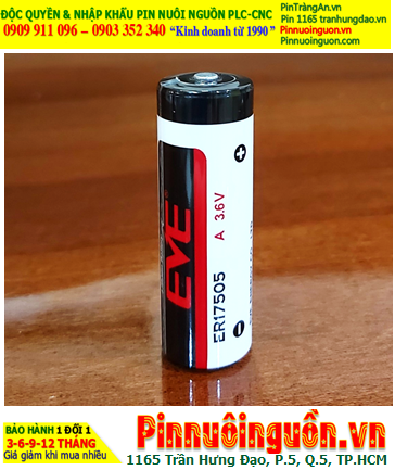 Pin ER17505; Pin EVE ER17505; Pin nuôi nguồn EVE ER17505 (17mmx50.5mm) lithium 3.6v A 3600mAh