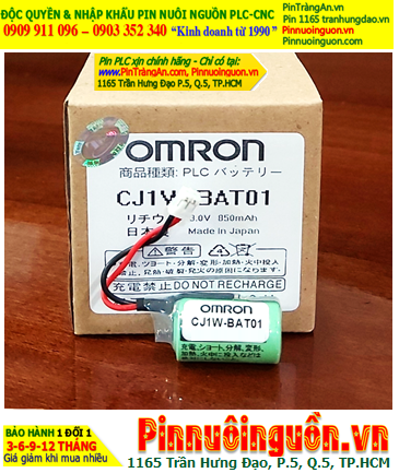 Omron CJ1W-BAT01; Pin nuôi nguồn Omron CJ1W-BAT01 lithium 3V 1/2AA chính hãng /Xuất xứ NHẬT