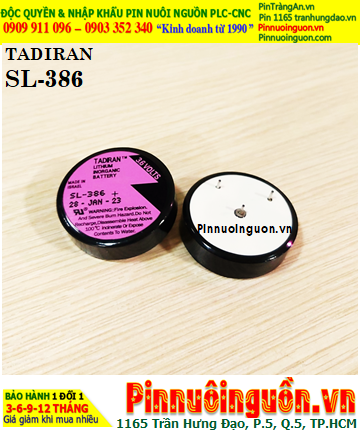 TADIRAN SL-386, Pin nuôi nguồn PLC TADIRAN SL-386 lithium 3.6v 1/6D 1000mAh chính hãng