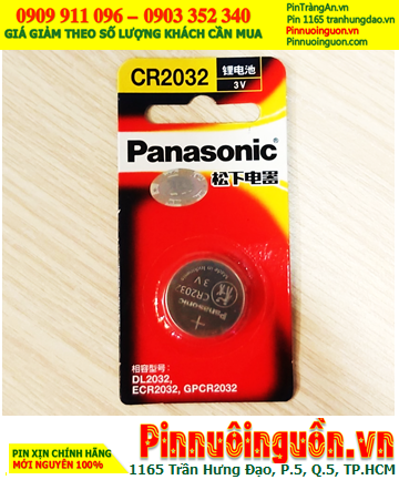 Panasonic CR-2032CH/1B , Pin 3v lithium Panasonic CR-2032CH/1B chính hãng /Loại vỉ 1viên