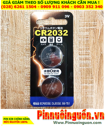 LIFELEX CR2032-BP2, Pin 3v lithium LIFELEX CR2032-BP2, thị trường Nội địa Nhật /Vỉ chữ Nhật (Vỉ 2viên)