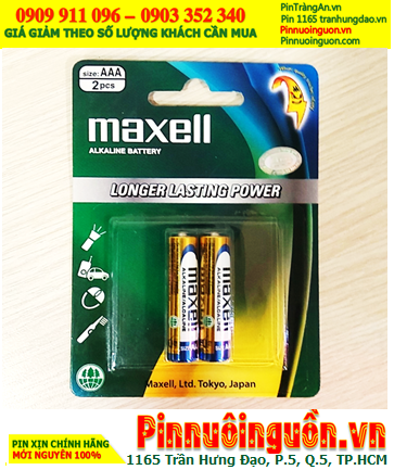 Maxell LR03(GD)2B Pin AAA 1.5v Alkaline Maxell LR03(GD)2B chính hãng (Loại Vỉ 2viên) _MẪU MỚI