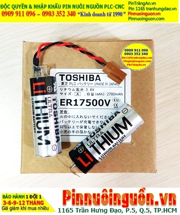Pin ER17500V _Pin Toshiba ER17500V; Pin nuôi nguồn PLC Toshiba ER17500V lithium 3.6v A 2700mAh -Xuất xứ Nhật