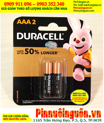Duracell LR03 MN2400B2, Pin AA 1.5v alkaline Duracell LR03 MN2400B2 (Lasts up to 50% longer) /Vỉ 2viên