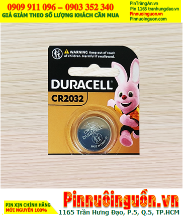 Duracell CR2032; Pin đồng xu 3v Lithium Duracell CR2032, DL2032 chính hãng (MẪU MỚI)