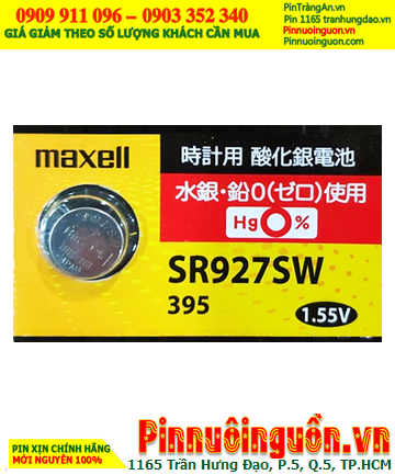 Maxell SR927SW, Pin 395 _Pin đồng hồ đeo tay 1.55v Silver Oxide Maxell PRO SR927SW, Pin 395