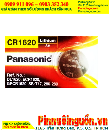 Panasonic CR1620, Pin đồng xu 3v lithium Panasonic CR1620 chính hãng