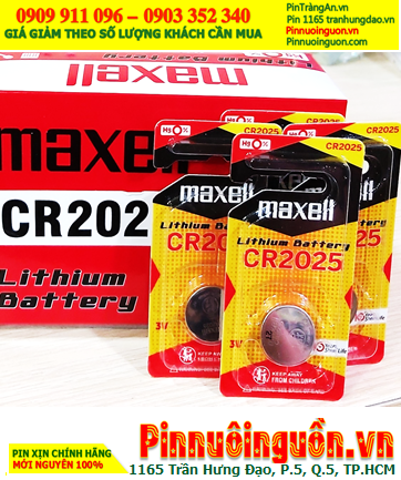 COMBO 1 HỘP 15vỉ Pin Maxell CR2025 1BS PRO lithium 3v /Loại vỉ 1viên_Giá chỉ 285.000/Hộp