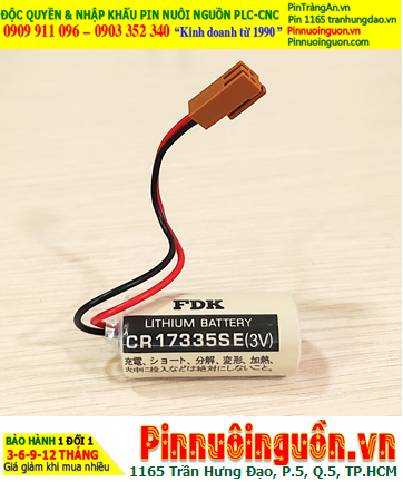 FDK CR17335SE; Pin nuôi nguồn PLC FDK CR17335SE lithium 3v 2/3A 1800mAh (zắc nâu) /Xuất xứ NHẬT