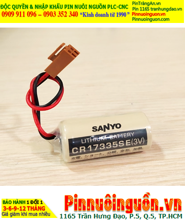 Sanyo CR17335SE-R _Pin nuôi nguồn Sanyo CR17335SE lithium 3v 2/3A 1800mAh (zắc nâu)  _Xuất xứ Nhật