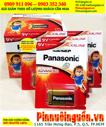 COMBO 01HỘP=12vỉ Pin 9v Alkaline Panasonic 6LR61T/1B chính hãng /X.xứ Thái LAN _Giá chí 698.000đ/HỘP