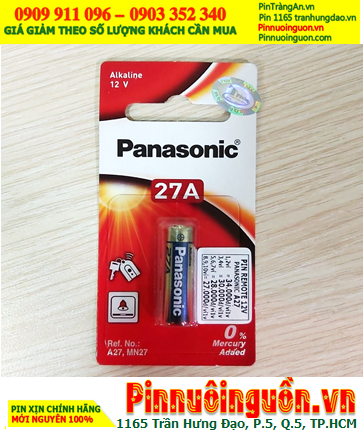 Panasonic 27A _Pin Remote Panasonic 27A _Pin điều khiển Panasonic 27A (Made in ThaiLand) Vỉ 1viên