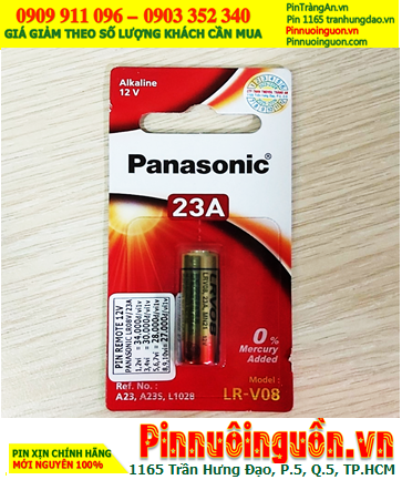 Pin chuông cửa Panasonic A23 alkaline 12v; Pin chuông báo động 12v Panasonic A23
