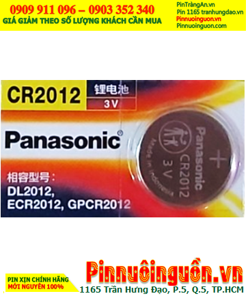 Panasonic CR2012; Panasonic CR2012 lithium 3v chính hãng _Xuất xứ MIndonesia