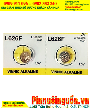 VINNIC L626F _Pin cúc áo 1.5v Alkaline VINNIC AG4, L626F, LR66, 376 chính hãng