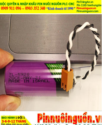Tadiran TL-5920 (có sẳn Dây zắc cắm), Pin nuôi nguồn PLC Tadiran TL-5920 lithium 3.6v 8500mAh
