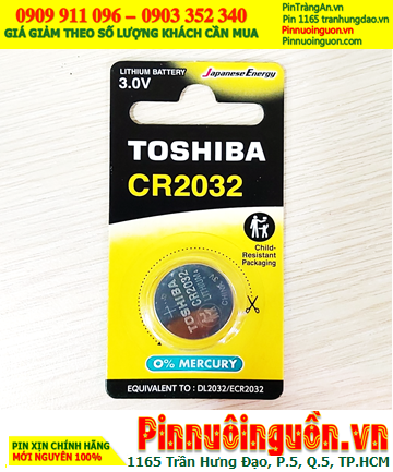 Pin remote điều khiển Pin 3v lithium Toshibia CR2032CP-1 chính hãng /Loại vỉ 1viên