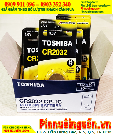 COMBO 01hộp=10vỉ (Loại vỉ 01viên) Pin 3v lithium Toshibia CR2032CP-1 chính hãng _Giá chỉ 149.000/HỘP