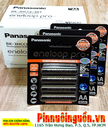 COMBO mua 01hộp (10vỉ=40viên) Pin sạc AA 1.2v Eneloop Pro BK-3HCCE/4BT (Nhật) _Giá chỉ 3.820.000/Hộp