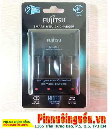 Fujitsu FCT344F-CE(CL) Máy sạc Pin AA-AAA Nhanh 2Giờ Fujitsu FCT344F-CE(CL) (4 khe sạc, tự ngắt khi pin đầy)