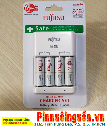 Fujitsu FCT345FXEST(B)  _Sạc Pin nhanh 6Giờ kèm sẳn 4 pin sạc Fujitsu HR-3UTC AA2000mAh 1.2v /X.xứ NHẬT