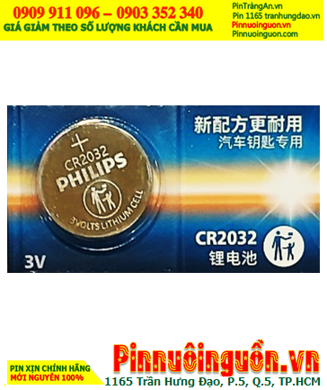 Philips CR2032, Pin 3v lithium Philips CR2032P5BC/93 với 210mAh chính hãng