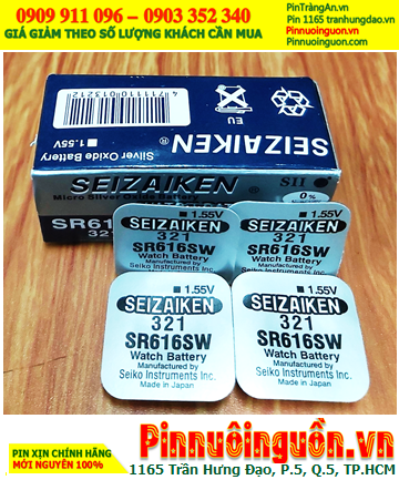 Seizaiken SR616SW _Pin 321; Pin đồng hồ 1.55v Silver Oxide Seizaiken SR616SW _Pin 321 (Loại vỉ 1viên)