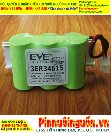 EVE 3ER34615 (3 viên ghép bộ), Pin nuôi nguồn EVE 3ER34615 lithium 3.6v 57000mAh chính hãng