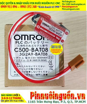 Omron C500-BAT08; Pin nuôi nguồn PLC Omron C500-BAT08 lithium 3.6V chính hãng /Xuất xứ NHẬT