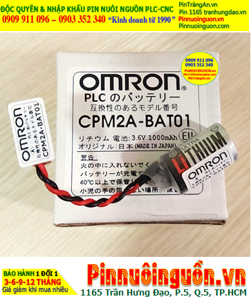 Omron CPM2A-BAT01; Pin nuôi nguồn Omron CPM2A-BAT01 lithium 3.6v 1/2AA 1000mAh _Made in Japan