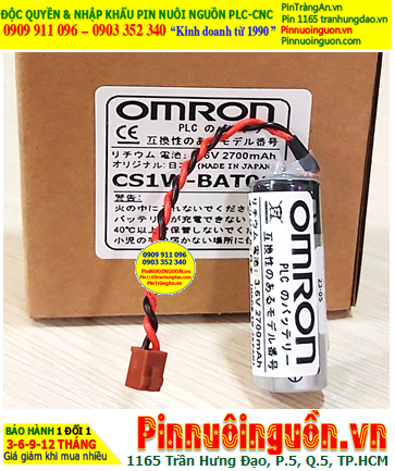 OMRON CS1W-BAT01, Pin nuôi nguồn PLC OMRON CS1W-BAT01 lithium 3.6V 2700mAh _Xuất xứ NHẬT