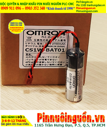 Omron CS1W-BAT01; Pin nuôi nguồn Omron CS1W-BAT01 lithium 3.6v A 2700mAh _Xuất xứ NHẬT