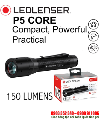 LED LENSER P5 CORE với 500 lumens, Đèn pin siêu sáng LED LENSER P5 CORE chính hãng