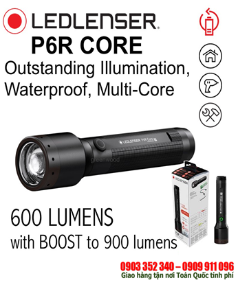 LED LENSER P6R CORE với 900lumens, Đèn pin siêu sáng LED LENSER P6R CORE chính hãng
