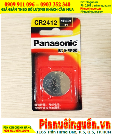 Panasonic CR2412; Panasonic CR2412 lithium 3v chính hãng _Made in Indonesia (Vỉ 1viên /Nội địa Trung)