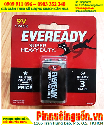 Eveready 1222-BP1 ; Pin 9v Eveready 1222-BP1 Heavy Duty _ Made in Singapore (Loại Vỉ 1viên)