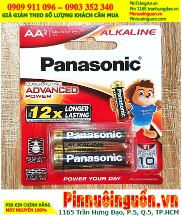 Panasonic LR6T/2B; Pin AA 1.5v Alkaline Panasonic LR6T/2B Advanced Power _Made in Thailand | Vỉ 2viên