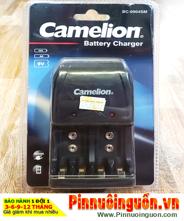 Camelion Energizer CHVC4; Máy sạc pin Camelion BC-0904SM _ 04 khe sạc _Sạc được 2-4 Pin AA-AAA-9v
