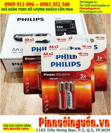 COMBO mua 01hộp 12vỉ 2viên (=24viên) Pin Philips LR6P2B/97 Power Alkaline AA 1.5v _Giá chỉ 324.000/ Hộp