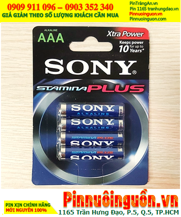 Sony LR03 AM4, Pin AA 1.5v Sony Alkaline Plus LR03 AM4 Extra Power, X.Xứ Indonesia (Vỉ 4viên)