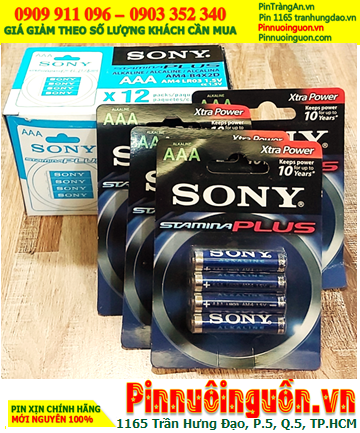 COMBO 12vỉ=48viên Pin AAA 1.5v Sony Alkaline Plus LR03 AM4 Extra Power _Giá chỉ 528.000đ/Hộp