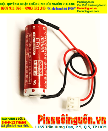 Maxell ER6 (zắc Trắng PLC); Pin nuôi nguồn PLC Maxell ER6 3.6v AA 2000mAh Lithium Thionyl Chloride